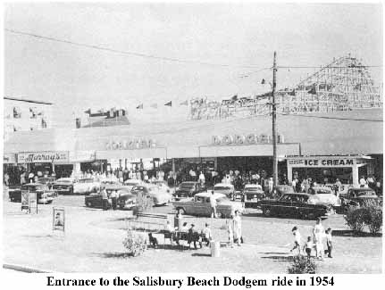 Entrance to Salisbury Beach Dodgem ride in 1954